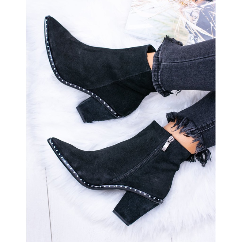 Deoni Stivali da donna in pelle con cerniera neri Sonoma nero 2