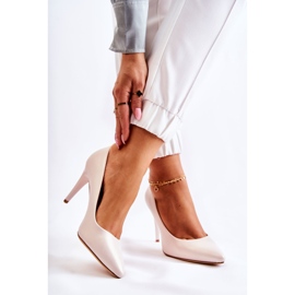 Sergio Leone Pearl Pumps Stiletti Beige Feliciana 2