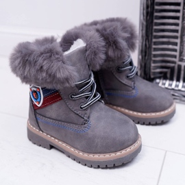 Stivali Da Bambino Con Pelliccia Warm Trappers Grigio Cobi 2