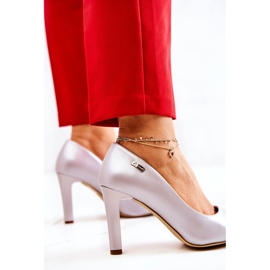 Décolleté Donna Argento Perla su palo Sergio Leone Campbell grigio 1