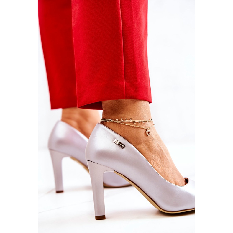 Décolleté Donna Argento Perla su palo Sergio Leone Campbell grigio 1