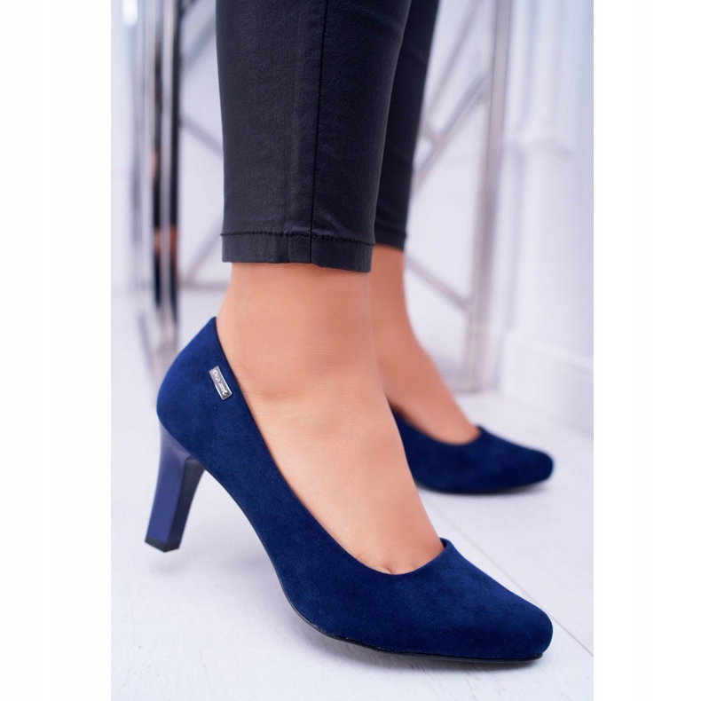 Décolleté da donna Sergio Leone Camoscio Blu Navy Orsola 1