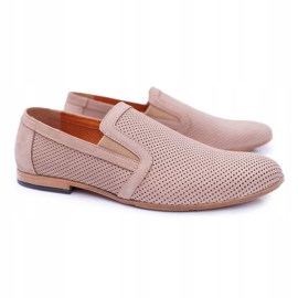 Mocassini Slip-On Bednarek Munero da uomo beige 1