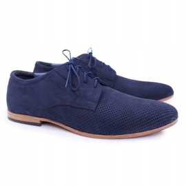 Bednarek Polish Shoes Scarpe brogue da uomo Bednarek Nubuck Openwork Navy Blue Hermes blu navy 1