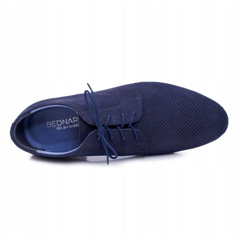 Bednarek Polish Shoes Scarpe brogue da uomo Bednarek Nubuck Openwork Navy Blue Hermes blu navy 2