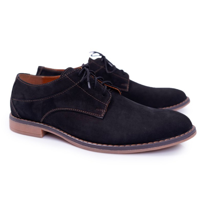 Bednarek Polish Shoes Scarpe brogue da uomo Bednarek Nubuck Black Atletos nero 1