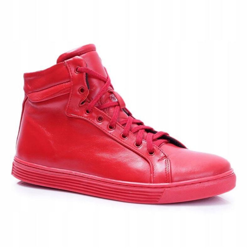 Bednarek Polish Shoes Sneakers in pelle da uomo Bednarek Red Edys rosso 1