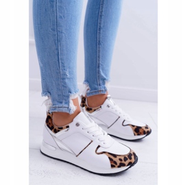 Scarpe Sportive Da Donna Con Motivo Leopardo Bianco Fippo 2