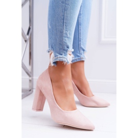 SEA Décolleté con tacco da donna in camoscio rosa fragola 1
