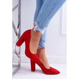 SEA Décolleté Da Donna Con Tacco In Pelle Scamosciata Rosso Fragola 2