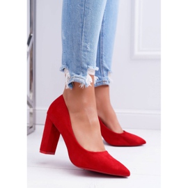 SEA Décolleté Da Donna Con Tacco In Pelle Scamosciata Rosso Fragola 1