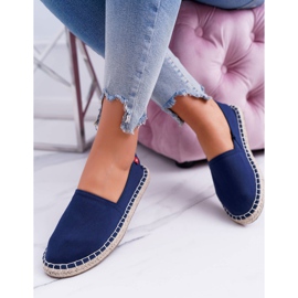 Espadrillas da donna Suola intrecciata Blu navy Big Star DD274A151 1