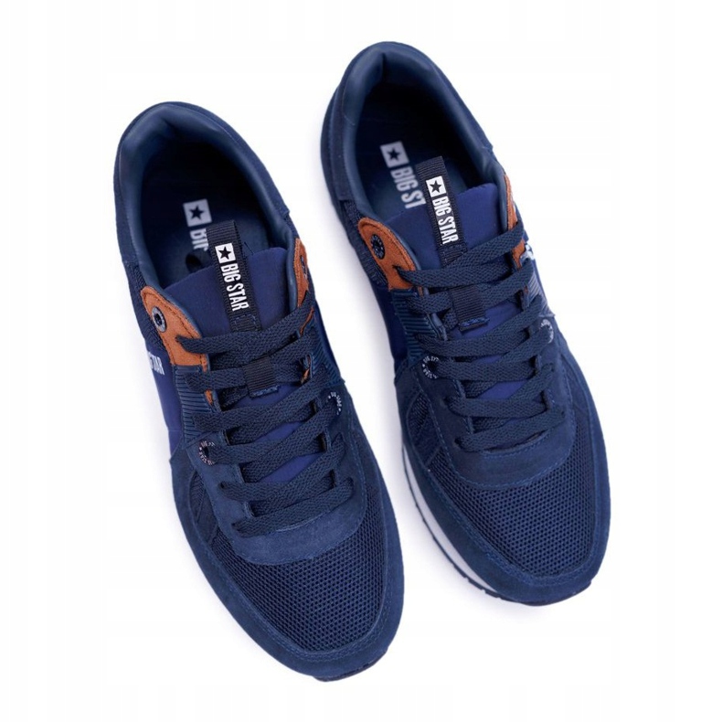 Scarpe Sportive Uomo Big Star Pelle Scamosciata Blu Navy DD174321 1