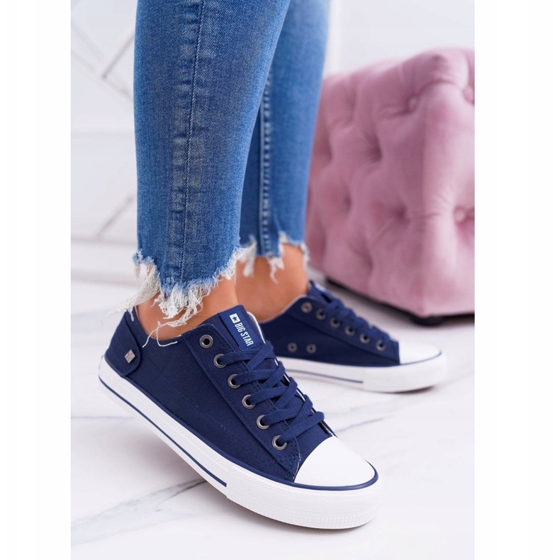 Sneakers da donna Big Star con punta in gomma blu navy DD274335 2