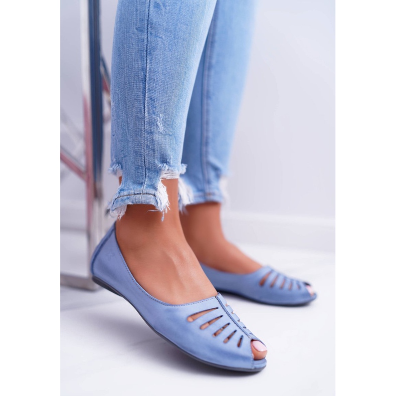 Ballerine da donna Maciejka Pelle Azzurro 03497-33 blu 1
