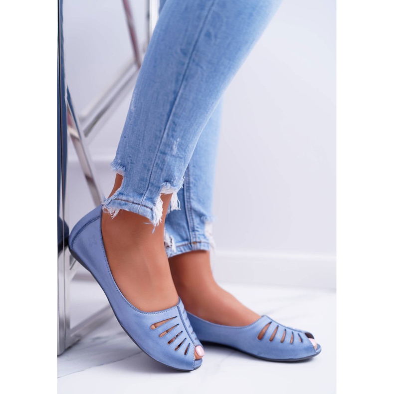 Ballerine da donna Maciejka Pelle Azzurro 03497-33 blu 2