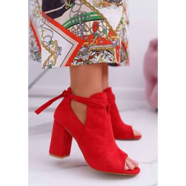 Vinceza Sandali con stivaletti rossi su una barra Open Toes Grigi rosso 1