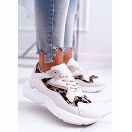 FJ1 Scarpe Sportive Donna Beige Leopardo Mezeno bianca marrone 1
