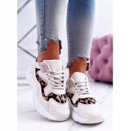 FJ1 Scarpe Sportive Donna Beige Leopardo Mezeno bianca marrone 2