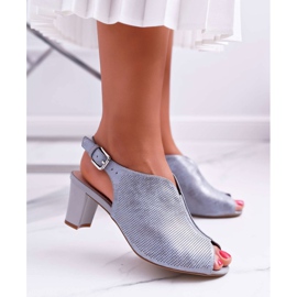 Sandali Donna Con Tacco Alto Sergio Leone SK800 Grigio Fanfara 1