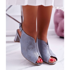 Sandali Donna Con Tacco Alto Sergio Leone SK800 Grigio Fanfara 2