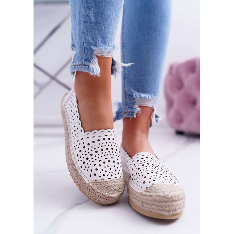 HAN Espadrillas da donna, Slip-on White Satisfaction bianca 2