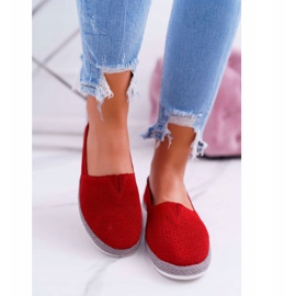 S.Barski Espadrillas Donna Pelle Scamosciata Rosso Bimbo 2