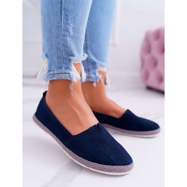 S.Barski Espadrillas da donna in pelle scamosciata blu navy Bimbo 1