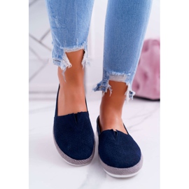 S.Barski Espadrillas da donna in pelle scamosciata blu navy Bimbo 2