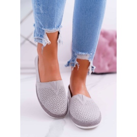 S.Barski Espadrillas Donna Pelle Scamosciata Grigie Bimbo grigio 2