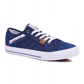 Sneakers da uomo Cross Jeans Classic Jeans Navy Blue DD1R4027 blu navy 1