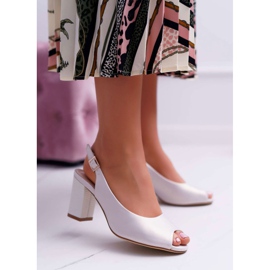 Sandali Da Donna Con Tacco Alto Sergio Leone SK765 Beige Perla Vime 1