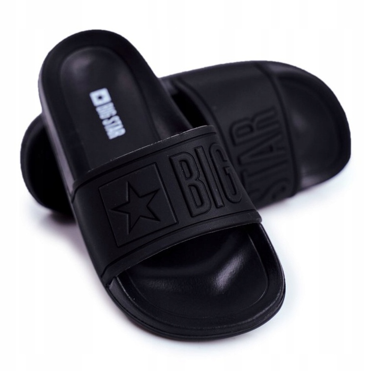 Pantofole nere per bambini e ragazzi Big Star DD374157 nero 2