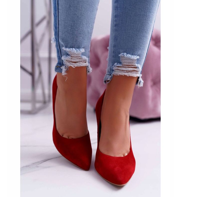 Tacchi a spillo da donna Laura Messi 1727 Pelle scamosciata Red Valentine rosso 2