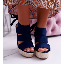 BUGO Sandali da donna con zeppa Yenga Wedge blu navy 2