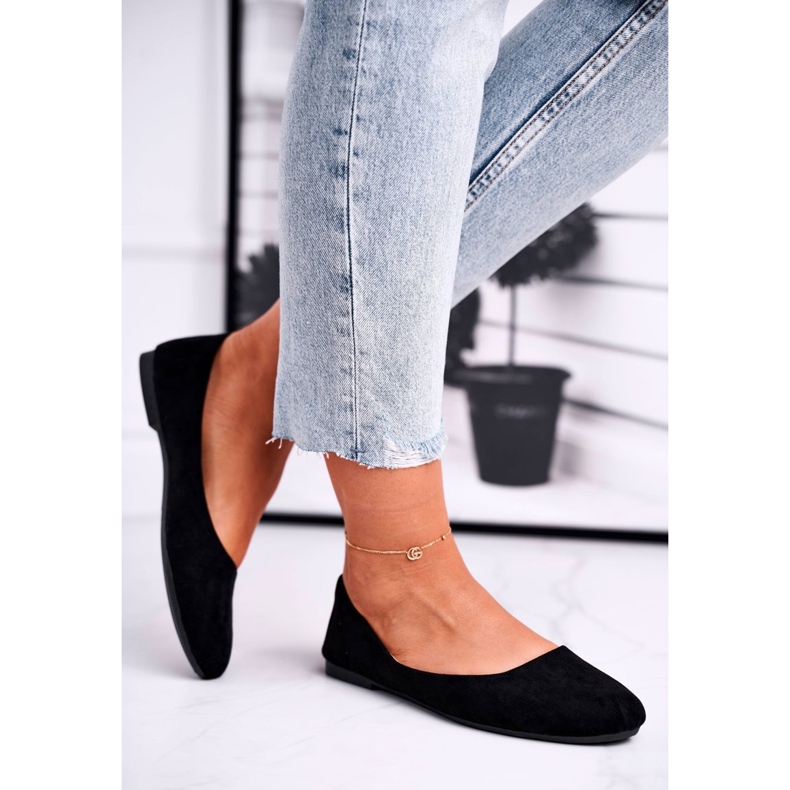 EVE Ballerinas in pelle scamosciata femminile 9BL02-1031 Lasota nera nero 2
