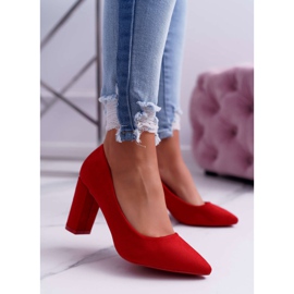 SEA Décolleté Con Tacco In Pelle Scamosciata Rosso Lampone 1