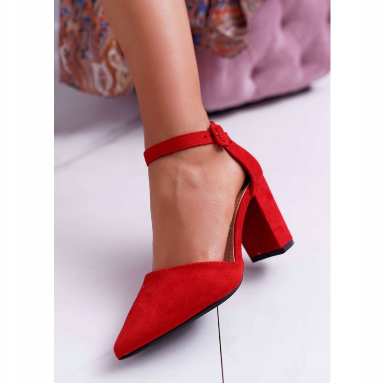 FRJEIN Décolleté Da Donna Con Tacco In Spitz Rosso Elegante 1