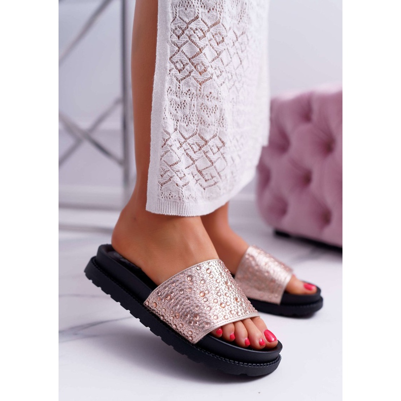 Ciabatte Da Donna Con Cubic Zirconia Champagne XTI 48821 rosa 1