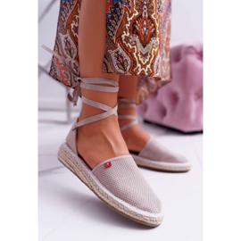 Espadrillas da donna Big Star su piattaforma beige DD274A193 1