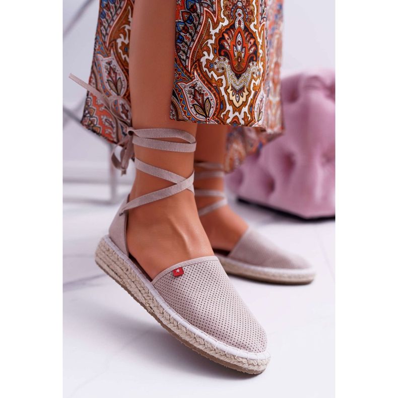 Espadrillas da donna Big Star su piattaforma beige DD274A193 1