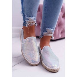 Espadrillas da donna Big Star Paillettes iridescenti Bianche DD274A162 bianco 1