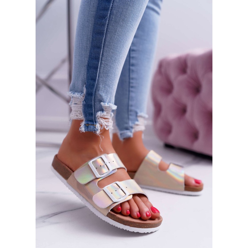 Pantofole da donna dorate Big Star DD274135 d'oro 1