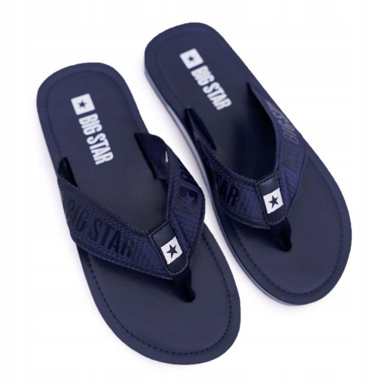 Pantofole da uomo Infradito Big Star Navy Blue DD174676 blu navy 2
