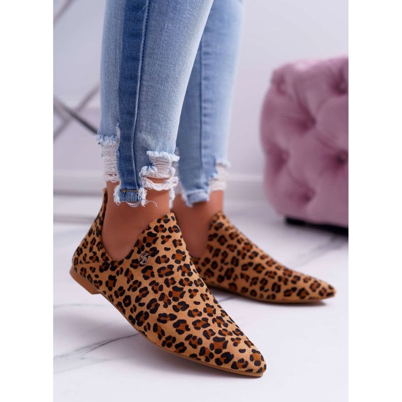 Lu Boo Stivali Con Ritagli Leopard Chelsea marrone 1