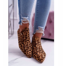 Lu Boo Stivali Con Ritagli Leopard Chelsea marrone 2