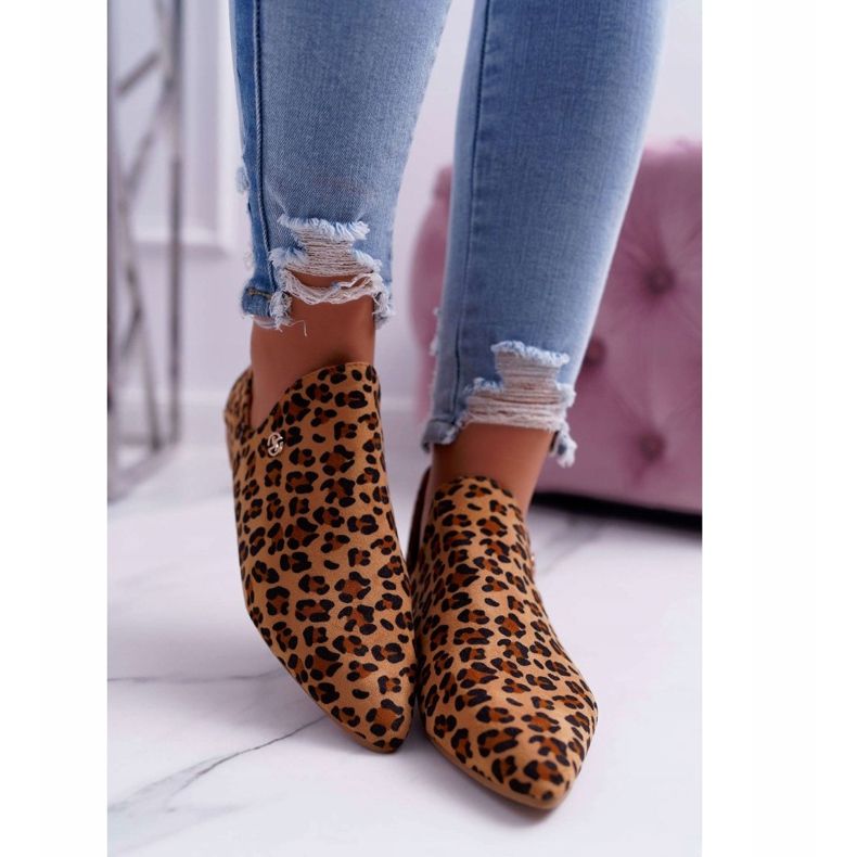 Lu Boo Stivali Con Ritagli Leopard Chelsea marrone 2