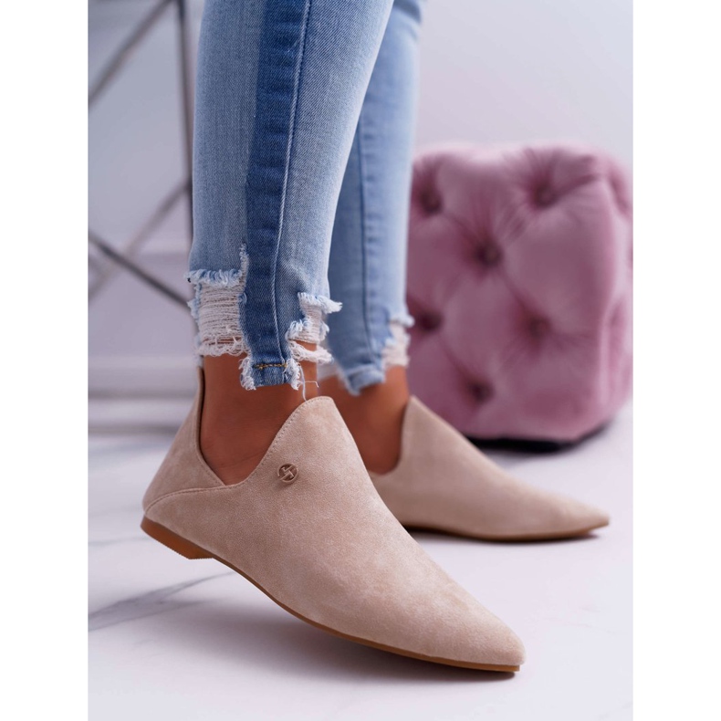 Lu Boo Stivali Con Ritagli Beige Chelsea 1