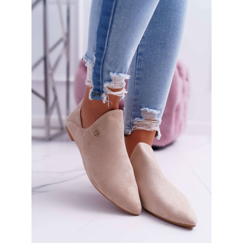 Lu Boo Stivali Con Ritagli Beige Chelsea 2