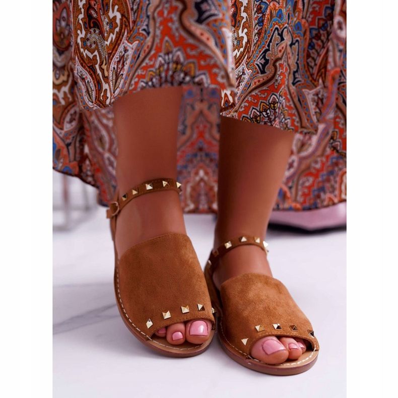 Sandali Donna Lu Boo Camoscio Cammello Silena marrone 2